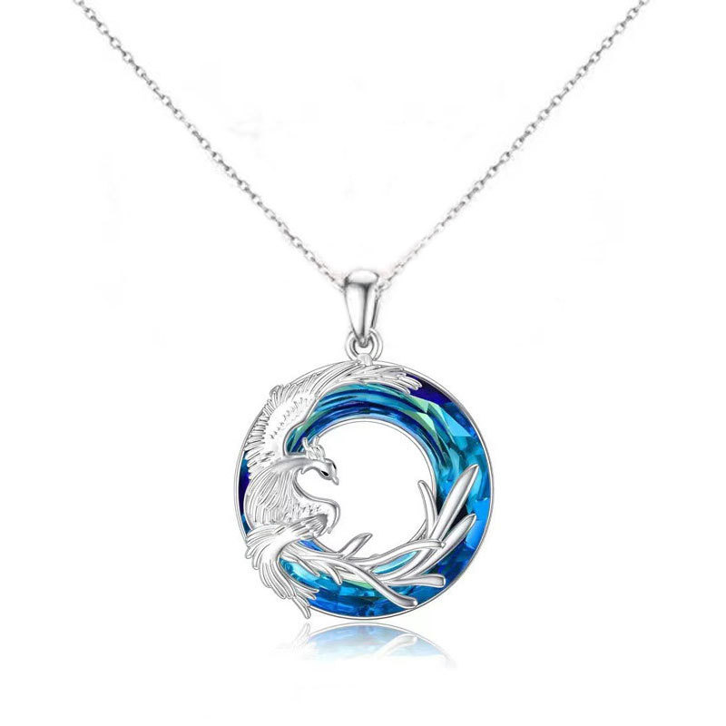 Fashion Phoenix Circle Alloy Plating Hollow Out Inlay Artificial Crystal Womenu0027S Earrings Neckla