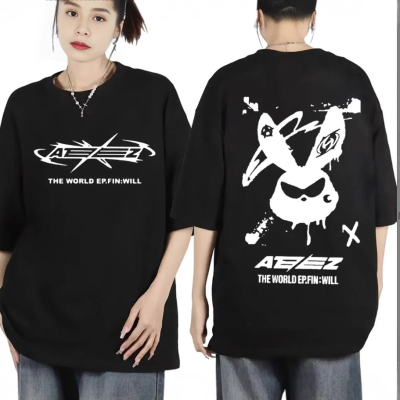 The Patterns Are All Heat Transfer Printing - 32-Count Double Yarn - 260 Grams of Precision Spun Large Version Large Drop Shoulder Short Sleeves 7 Combed