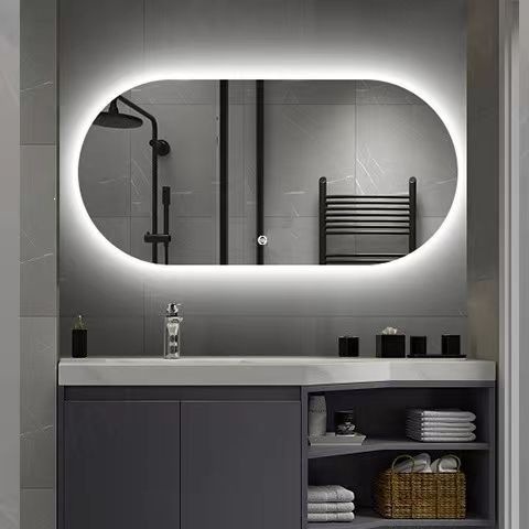 Espejo inteligente de forma extraña, espejo de baño de lujo ligero, espejo táctil, espejo de baño, espejo de vestuario, espejo de baño doméstico, espejo heterosexual