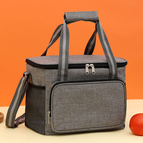 Amazon Outdoor Hand-held Picnic Bag Crossbody Insulated Meal Bag Aluminum Foil Cooling Ice Bag Large Capacity Insulated Bag