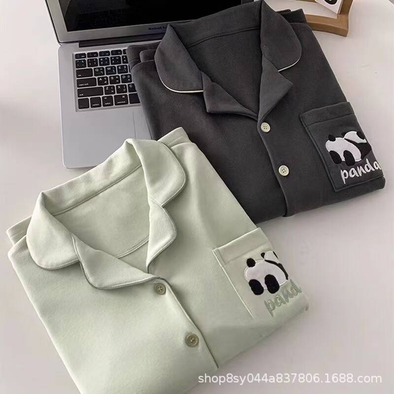 Couple Style Winter Velvet Pajamas for Men and Women, Cute Panda Fleece-Lined Warm Pure Color Brushed Home Clothes for Women in Winter Couple Style Winter Velvet Pajamas for Men and Women, Cute Panda Fleece-Lined Warm Pure Color Brushed Home Clothes for Women in Winter