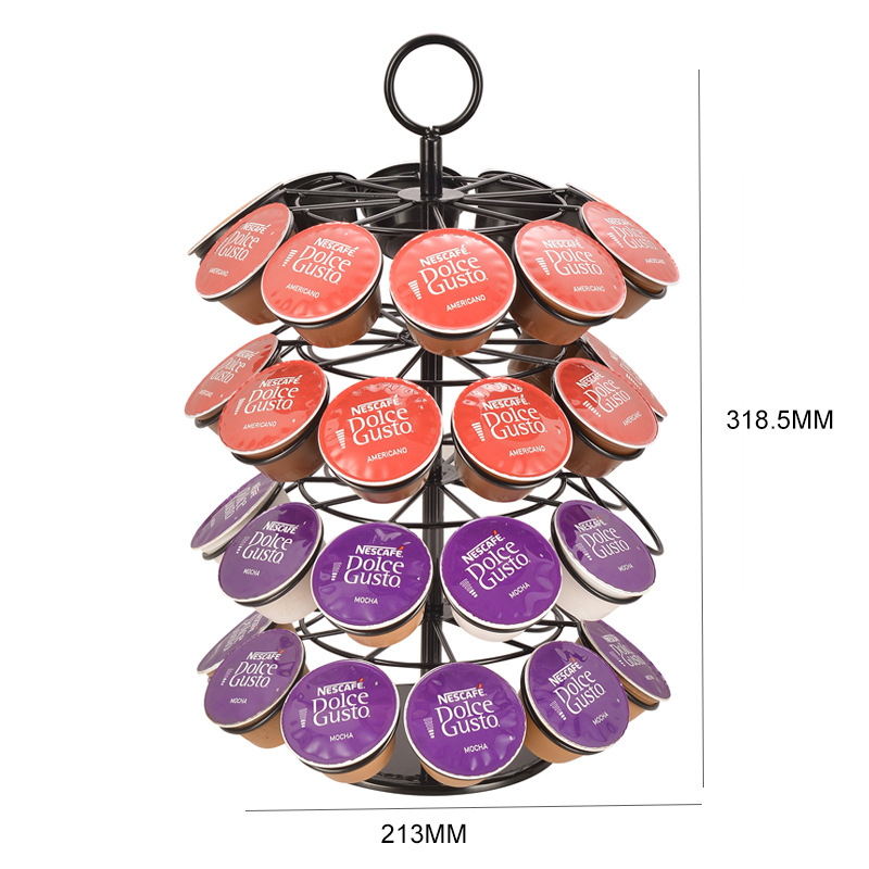 DOLCEGUSTO Coffee Capsules Rack Duo Fun Cool Sack Caja Estante de almacenamiento Árbol de Navidad 40 piezas Rotación