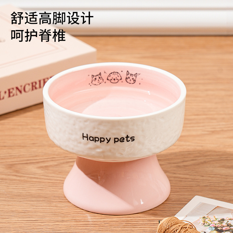 Nuevo conjunto de cuencos de cerámica pintados a mano, cuencos de grano para mascotas, cuencos de agua para mascotas, perros, gatos, bebidas, alimentos
