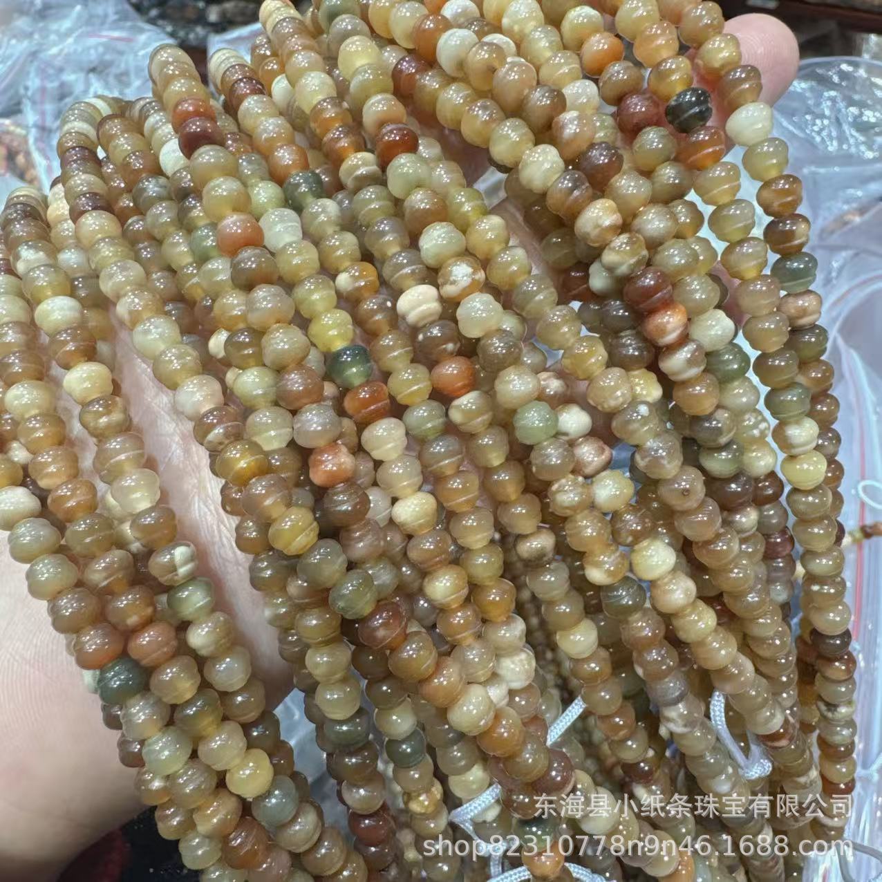 Jade Dragon Spine Gourd DIY Accessories Handmade Woven Bracelet Necklace Buddhist Beads Fashion Accessories Spacer Beads
