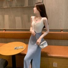 小香风连衣裙女2023夏季新款韩版性感辣妹时尚设计修身连衣裙