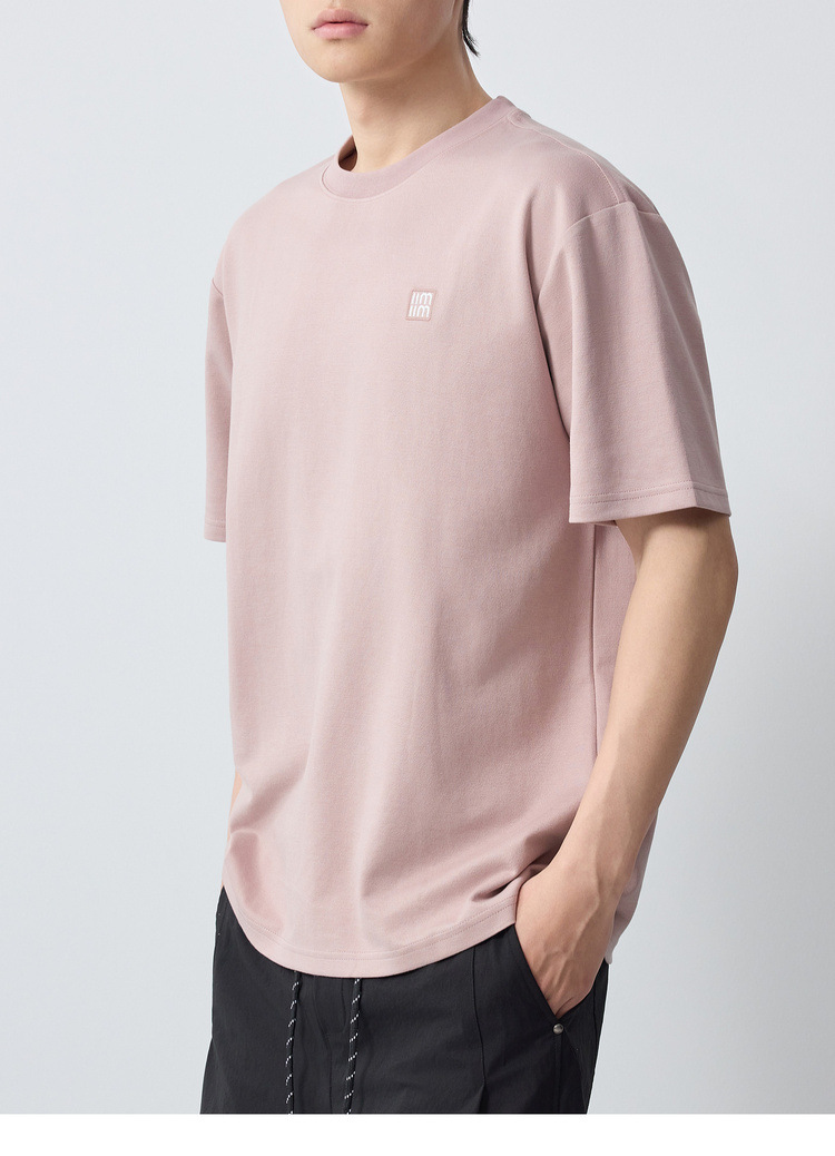 Áo thun nam cổ tròn cotton dày 210g thấm hút tốt — đen chi tiết 22