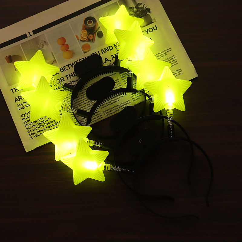 Diadema de cinco estrellas amarillo