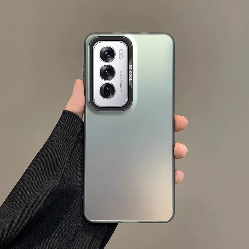 Подходит для мобильного телефона OPPOReno13Pro цвет серебристый IMD сплошной цвет защитная крышка простая a96A57 против падения