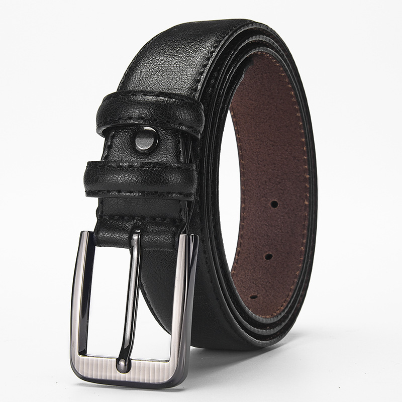High-end Retro European Style Cowhide Leather Belt For Men_voghion.com
