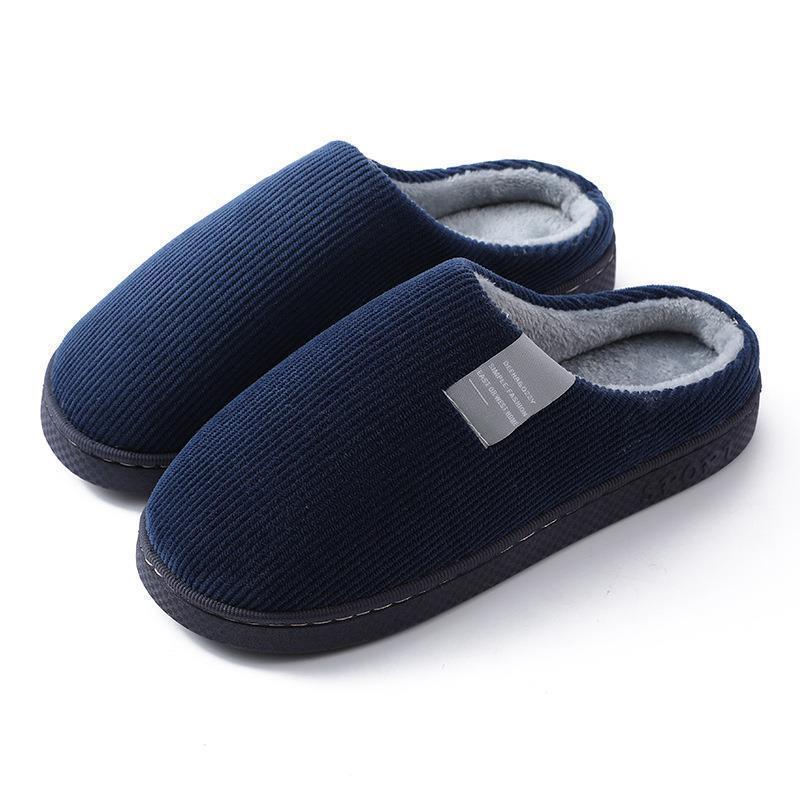 Autumn and Winter Home Cotton Slippers for Home Indoor Warmth Couple Plush Home Non-Slip Thick Sole Men's Fleece-Lined Thickening Autumn and Winter Home Cotton Slippers for Home Indoor Warmth Couple Plush Home Non-Slip Thick Sole Men's Fleece-Lined Thickening