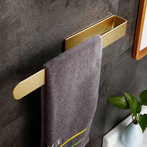 Nordic single pole punch-free bathroom towel rack space aluminum bathroom towel bar single pole towel rack wholesale