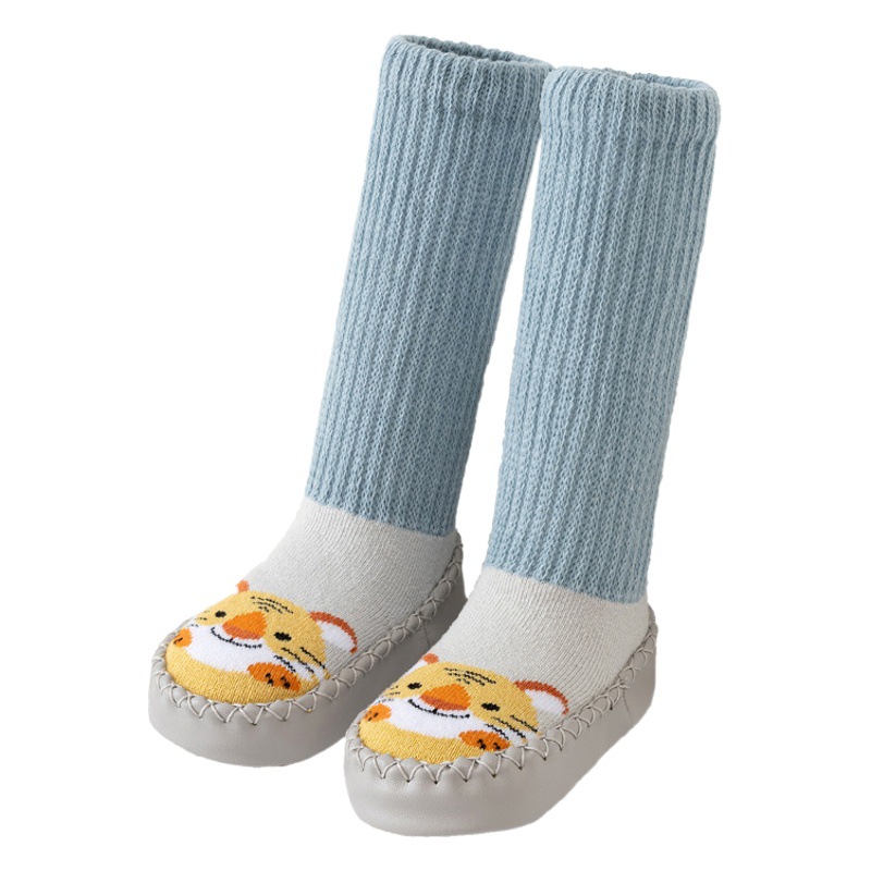 Zapatos de bebé y Calcetines niños otoño e invierno Bebé calcetines largos calcetines para niños niñas recién nacidos Calcetines antideslizantes para niños pequeños