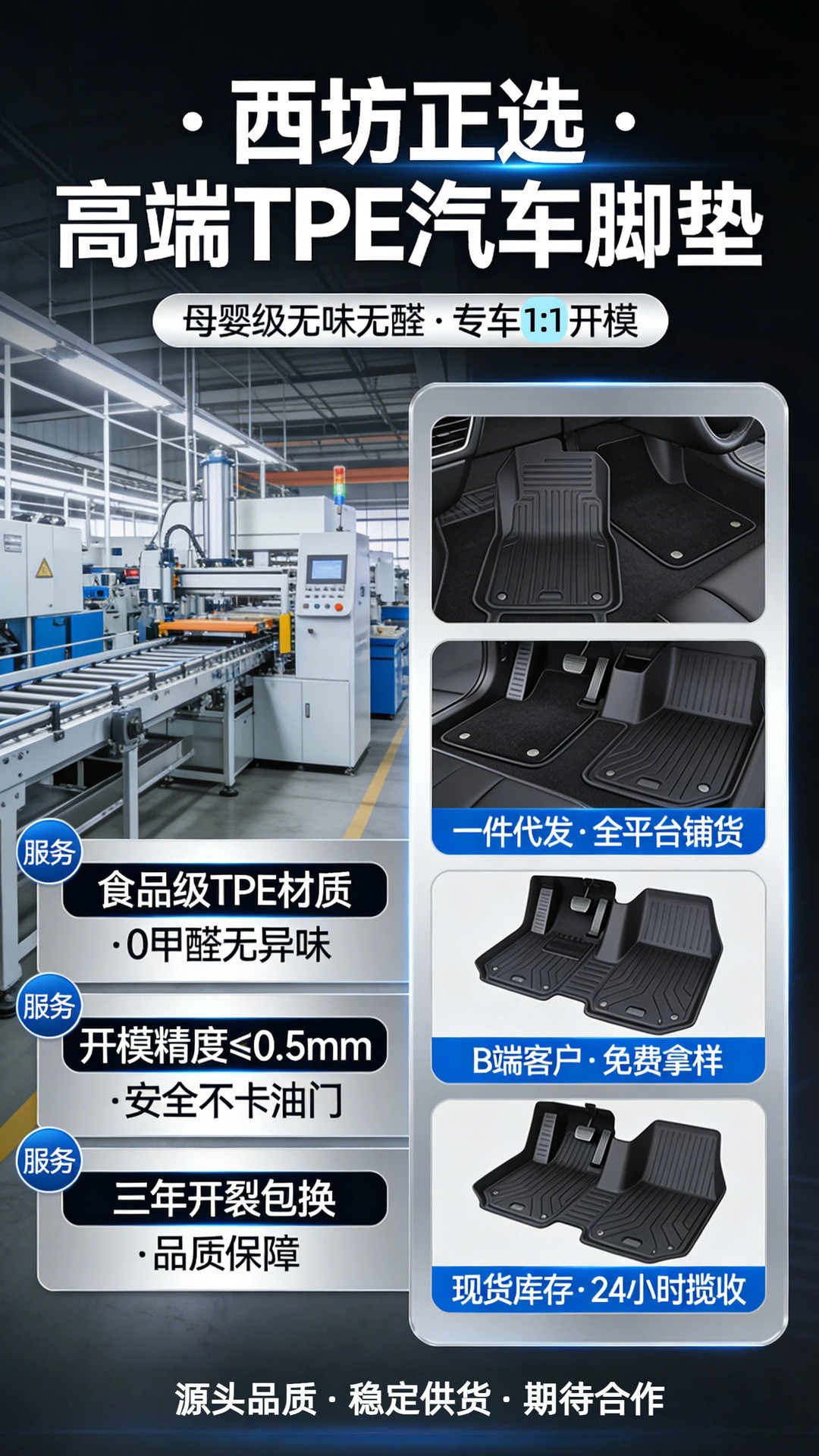 Changan Cs15 Dedicated Full Tpe Car Floor Mats, Full Coverage, Cross-Border Dropshipping, One-Piece Dropshipping