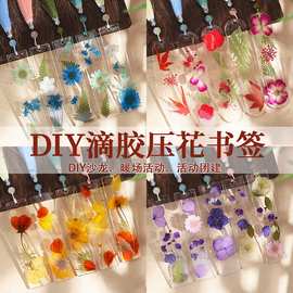 滴胶押花书签永生花DIY植物标本混合干花树叶包手工中秋压花真花