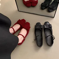 Балетки Mary Jane с бантами, экокожа (PU), резиновая подошва, свадебный весенний стиль