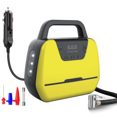 Car air pump AV/DC AIR POMP car home dual-use digital display with lighting air pump inflator high power