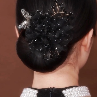 Mesh Bow Fabric Starry Hair Clip Magic Twist Clip Rotary Hair Band Hair Artifact for Women