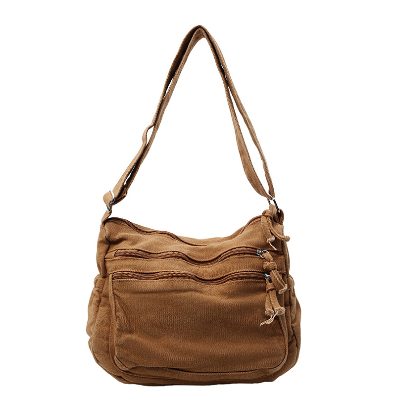 Solid Color Versatile Large-Capacity Tote Bag for Women New Fashion Shoulder Bag Commuter Bag Lightweight Crossbody Bag Cross-Border Direct Supply