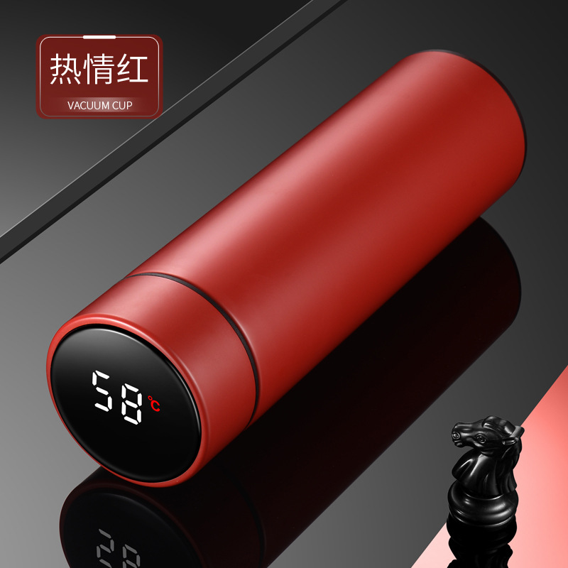 customized 304 stainless steel cup vacuum cup intelligent temperature measuring cup printing logo warm-keeping water cup large capacity tea cup