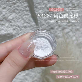 网红高亮美甲极光粉固态镜面月光白镀色晶粉指甲装饰品美甲店专用