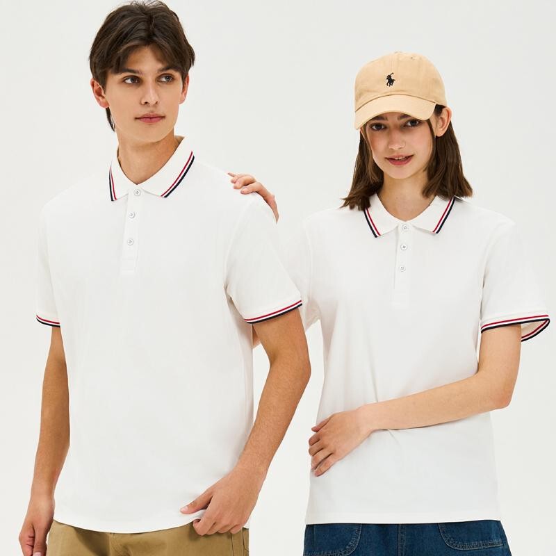 Zd.2699 Cost-Effective Intercolor Collar High Elastic Imitation Cotton Short-Sleeved Polo Shirt Promotional Lapel T-Shirt Cultural Shirt Class Uniform