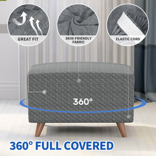 Cross-border Wholesale Stretch Shoe Changing Pedal Cover Thickened All-inclusive Low Stool Cover Simple Household Sofa Step Stool Protective Cover