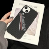 Bmj knitted pattern mobile phone case-black-Balenciaga