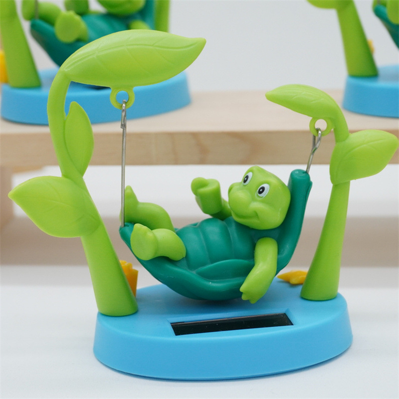 Creative New Solar Car Interior Decoration Ornaments Cartoon Turtle Doll Toys Home Ornaments