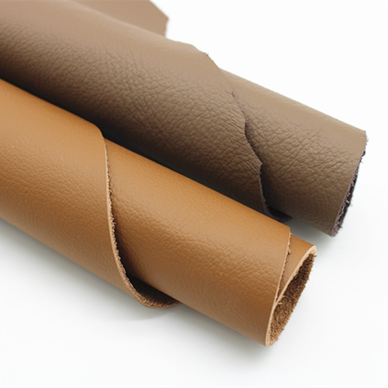 牛皮皮料真皮茶色头层牛皮棕色自然纹沙发皮料床头软包座椅面料