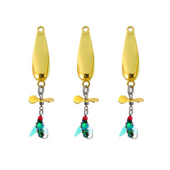 Fly fishing rig, spinning propeller, shiner flash lure, micro fly fishing rig, madtom pickerel bait