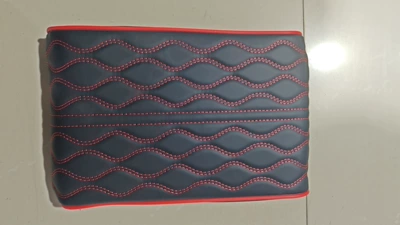 Armrest box pad — Box Pad - wavy-black-red-line-large-33215