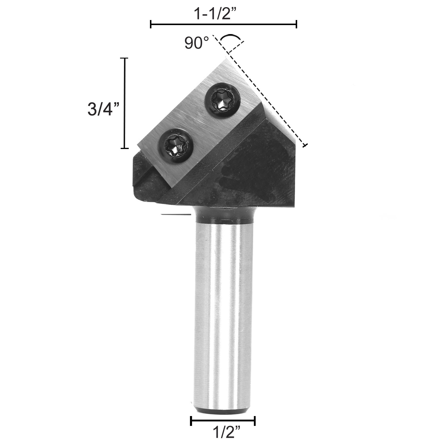 舍弃式木工铣刀 90度v型刀 1/4柄1/2柄51314
