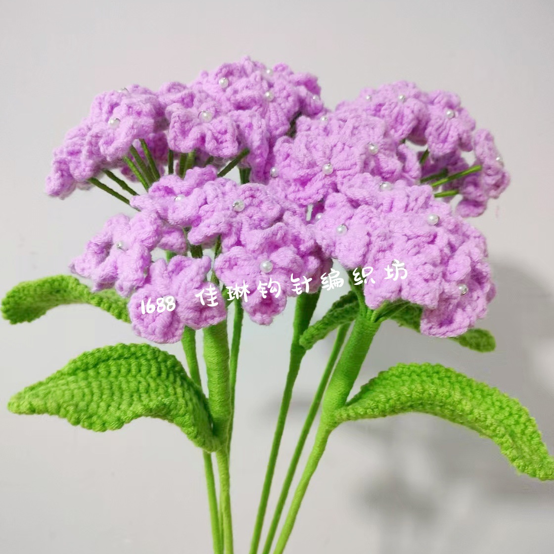 Productos acabados de lana tejida a mano flor de punto de hippopotamus imitación flor inmortal flor creativa ganchillo decoración ornamentos florales