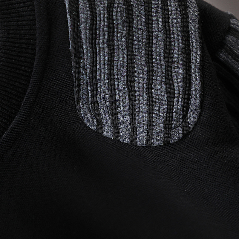 7811 Traje de primavera y otoño para niños 2025 Nuevo estilo de primavera para niños Suéter de dos piezas falso a rayas de estilo occidental Trendy