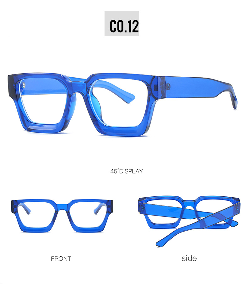 Simple Style Color Block Pc Square Full Frame Optical Glasses display picture 19