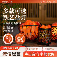 铁艺盐灯喜马拉雅水晶矿物盐灯床头灯DIY氛围灯造型夜灯盐灯盐粒