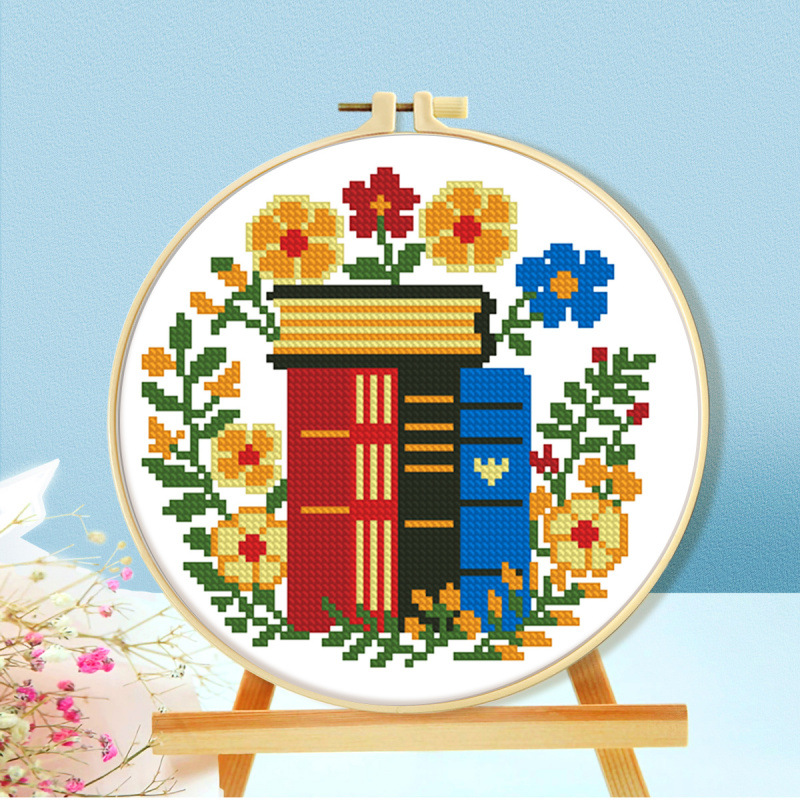 Decoración de estudio paquete de materiales de bordado cruzado para aprender todo el camino acompañado DIY hecho a mano en casa al por mayor image 2