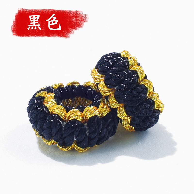 Black [Flat Knot Bead Coil]