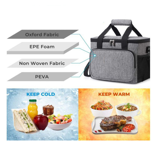  European and American fashionable cross-body thickened insulated lunch bag Amazon large-capacity business insulated bag