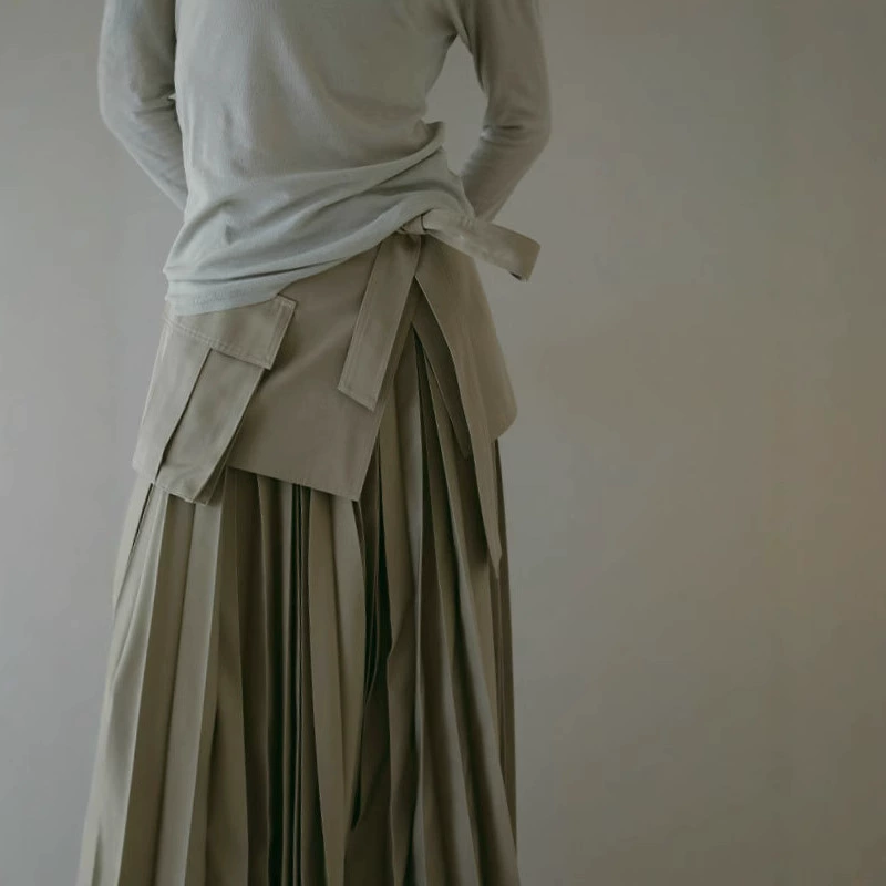 Сухой журавль-весна и лето ретро-модная трехмерная юбка из двух частей