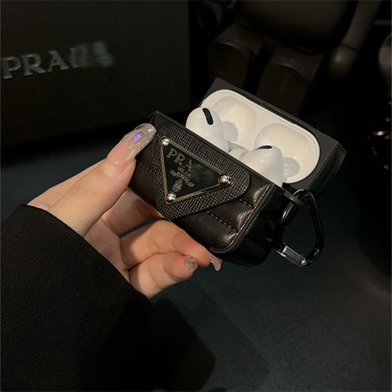 菱格小香风潮牌三角标适用苹果蓝牙无线耳机套Airpods4代 2/3女款|undefined