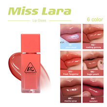 MissLara6色水光玻璃保湿唇釉方形红盖镜面唇蜜轻薄透亮果冻唇彩