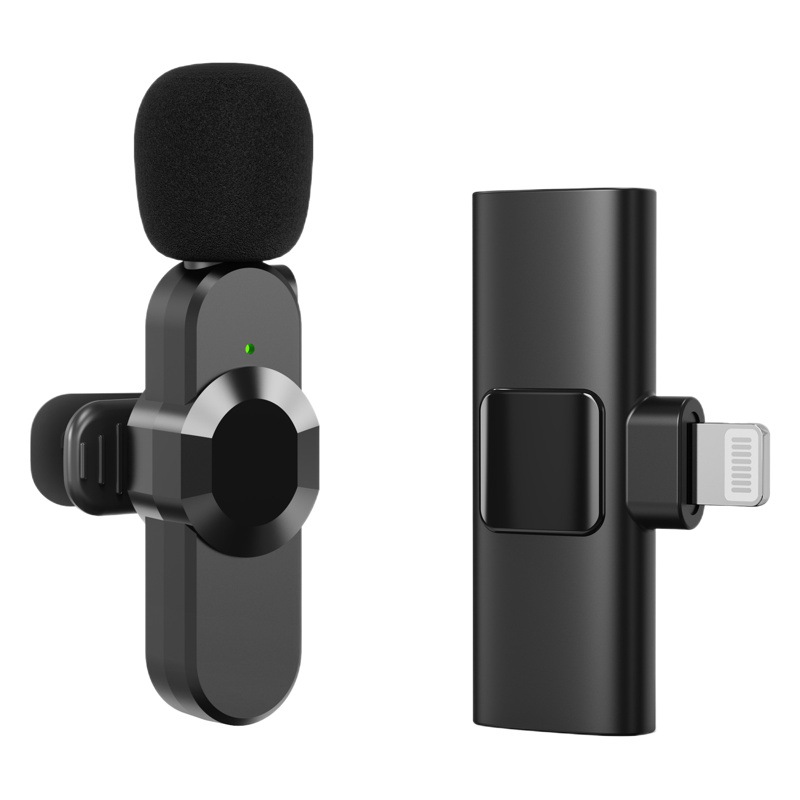 Micrófono de transmisión en vivo transfronterizo micrófono de reducción de ruido de radio micrófono de transmisión en vivo equipo de transmisión dos arrastrar un micrófono de clip de cuello inalámbrico