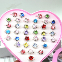 New Arrival Kids' Rings in Heart-Shaped Box Set: Rhinestone, Zircon, & Metal Finger Rings&mdash;Popular Among Girls, Perfect Baby Accessories, Wholesale Available