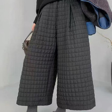 CS2025冬季新款女下装直筒裤日系九分裤宽松女裤加棉裤子高腰ins