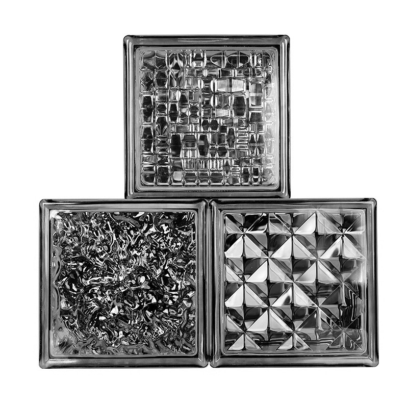 Ladrillo de vidrio, ladrillo de cristal, pared de partición, pantalla de ladrillo translúcido ultra blanco, pared de vidrio hueco sólido de color transparente para baño