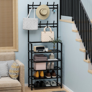 Manufacturer Customized Home All-In-One Multi-Functional Shoe Rack Coat and Hat Storage Rack Multi-Layer Device Rack Wholesale