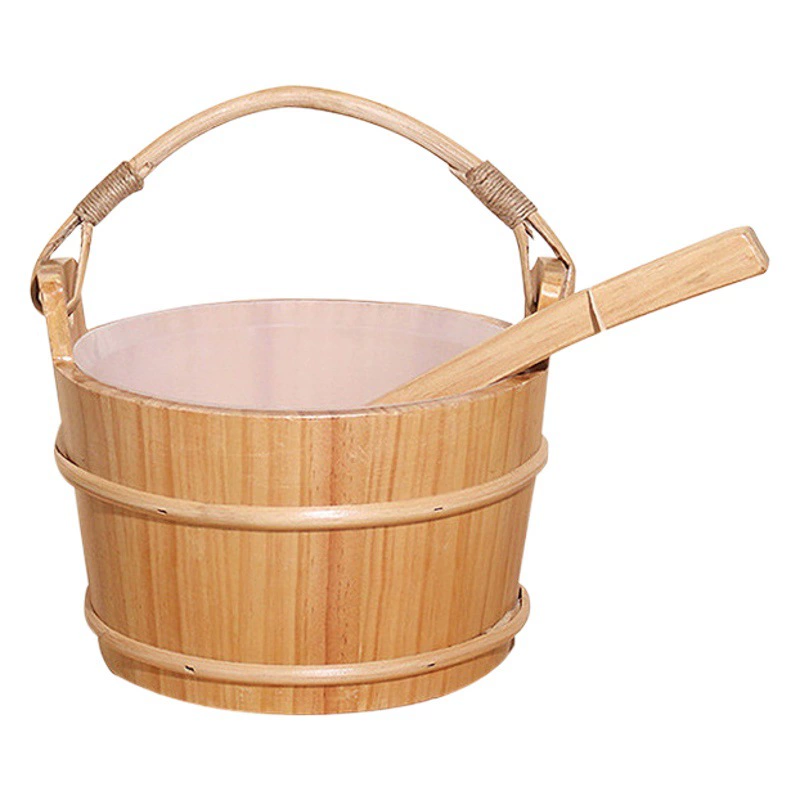 Сауна деревянная бочка деревянная ложка комната для парения сухая комната для парения аксессуары для полива душ переносная деревянная бочка деревянная ложка половник