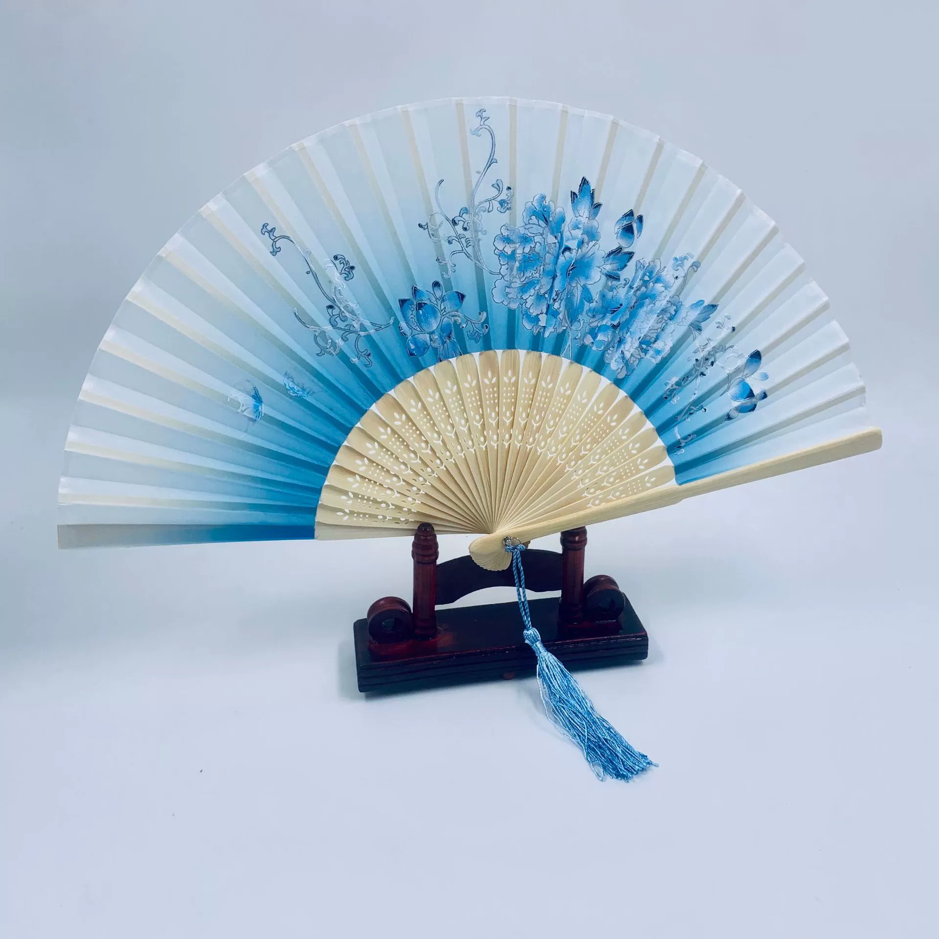Folding Hand Fan Hanfu Style, Silk-screen Print, High-definition Patterns, Fine Workmanship