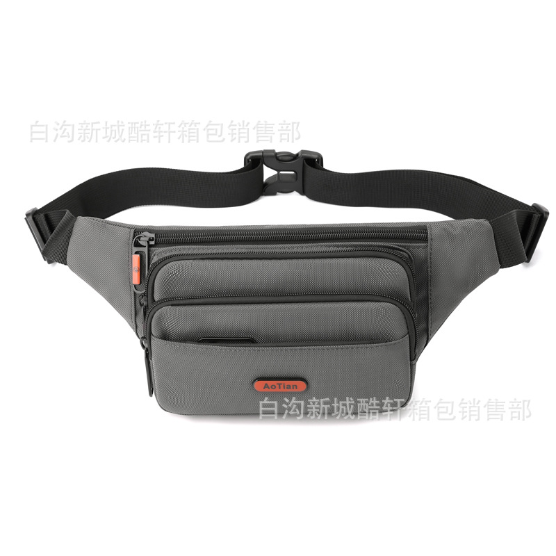 Cross-border mobile phone waist bag, men's chest bag, waterproof, simple, lightweight, single-shoulder small backpack, unisex design, men's crossbody bag
